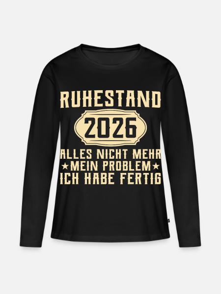Ruhestand 2026 - Abschied Arbeitskollege - Frauen Premium Bio Langarmshirt - Schwarz