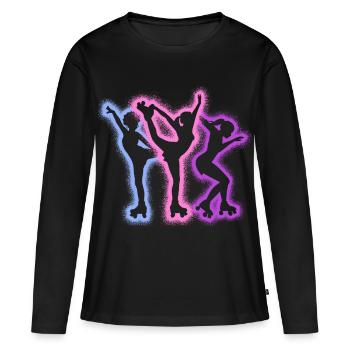 Roller skates Roller Skates Silhouettes Roller skate - Women's Premium Organic Long Sleeve Shirt - black - Front - Julia (174cm)