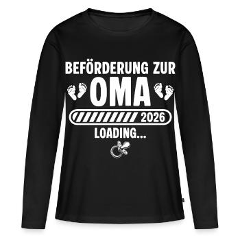 Grandma 2026 announce pregnancy grandmother - Women's Premium Organic Long Sleeve Shirt - black - Front - Julia (174cm)