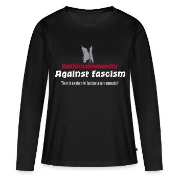 Contrele fascisme - T-shirt manches longues Premium bio Femme - noir - Devant - Julia (174cm)