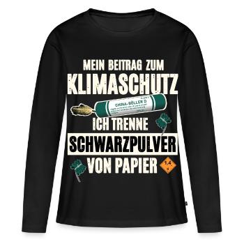 Pyrotechniker Pyro - Frauen Premium Bio Langarmshirt - Schwarz - Vorne - Julia (174cm)