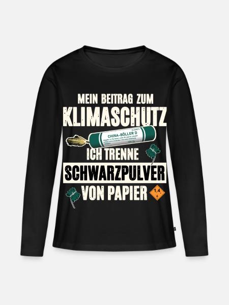 Pyrotechniker Pyro - Frauen Premium Bio Langarmshirt - Schwarz