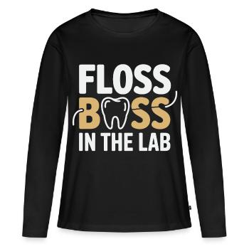 Zahntechniker-Präzision - Frauen Premium Bio Langarmshirt - Schwarz - Vorne - Julia (174cm)