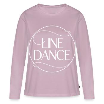 Conception motivante de danse en ligne - T-shirt manches longues Premium bio Femme - rose poudré - Devant - Julia (174cm)
