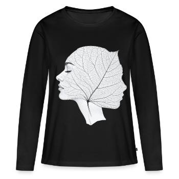 Natura to stan umysłu - Nature Mindset - T-shirt manches longues Premium bio Femme - noir - Devant - Julia (174cm)