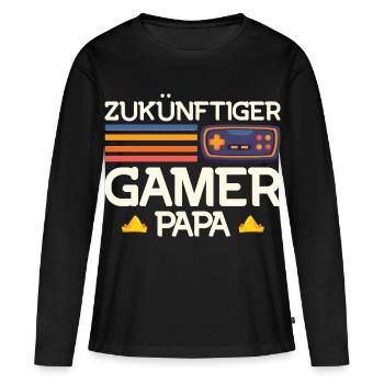 Soon Dad FUTURE GAMER DAD FUNNY - Women's Premium Organic Long Sleeve Shirt - black - Front - Julia (174cm)