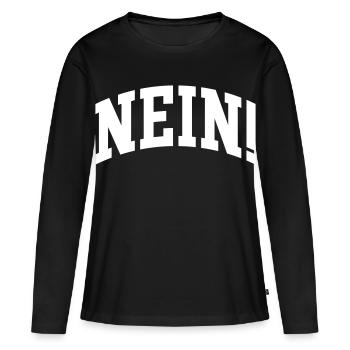 Nein - Frauen Premium Bio Langarmshirt - Schwarz - Vorne - Julia (174cm)