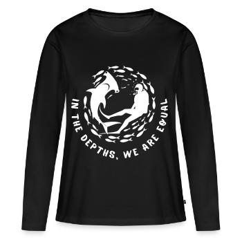 In the Depths We Are Equal - Women's Premium Organic Long Sleeve Shirt - black - Front - Julia (174cm)