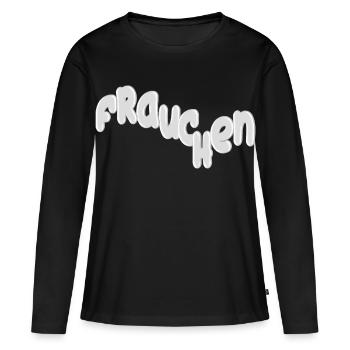 Mistress Silver Curvy Font Design - Women's Premium Organic Long Sleeve Shirt - black - Front - Julia (174cm)