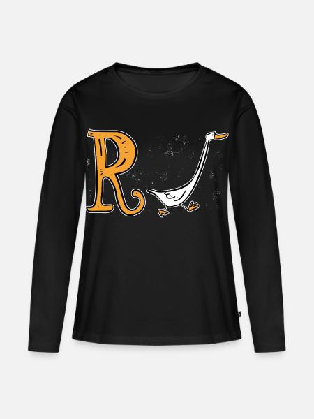 Rente Ente - Ruhestand - Pension - Frauen Premium Bio Langarmshirt - Schwarz