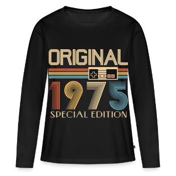 50th birthday 50 years original 1975 - Women's Premium Organic Long Sleeve Shirt - black - Front - Julia (174cm)