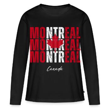 Montreal Canada, I love Montreal - Women's Premium Organic Long Sleeve Shirt - black - Front - Julia (174cm)