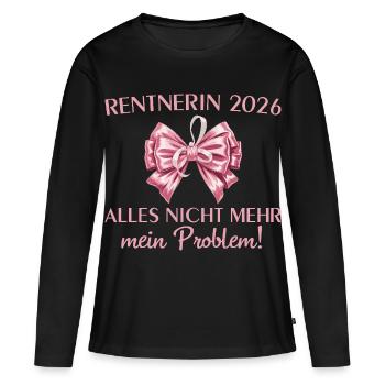 Pensioner 2026 Work colleague Farewell pension - Women's Premium Organic Long Sleeve Shirt - black - Front - Julia (174cm)