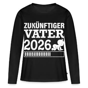FUTURE DAD 2026 Fatherhood Funny - Women's Premium Organic Long Sleeve Shirt - black - Front - Julia (174cm)