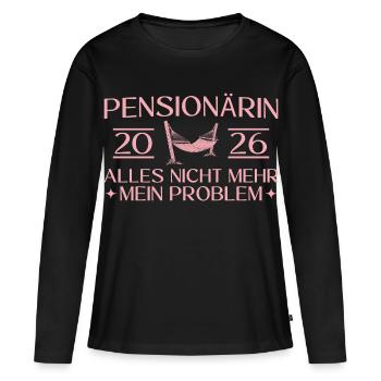 Pensioner 2026 - Colleague Farewell Pension - Women's Premium Organic Long Sleeve Shirt - black - Front - Julia (174cm)