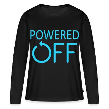 ÉTEINT Éteint et en mode veille - T-shirt manches longues Premium bio Femme - noir - Devant - Julia (174cm)