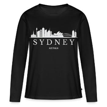 Sydney Skyline, Sydney Australie - T-shirt manches longues Premium bio Femme - noir - Devant - Julia (174cm)