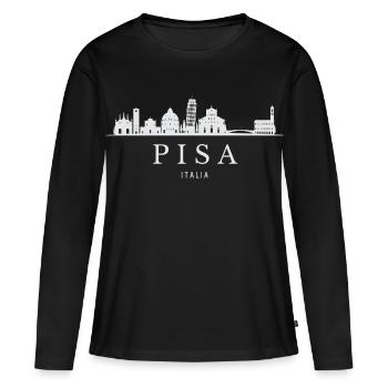Horizon de Pise, Pise Italie - T-shirt manches longues Premium bio Femme - noir - Devant - Julia (174cm)