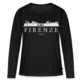 Florence Skyline, Florence Italie - T-shirt manches longues Premium bio Femme - noir - Devant - Julia (174cm)