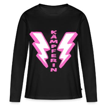 Fighter - lucky charm for girls & women - Women's Premium Organic Long Sleeve Shirt - black - Front - Julia (174cm)
