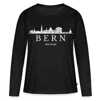 Silhouette de Berne, Berne Suisse - T-shirt manches longues Premium bio Femme - noir - Devant - Julia (174cm)