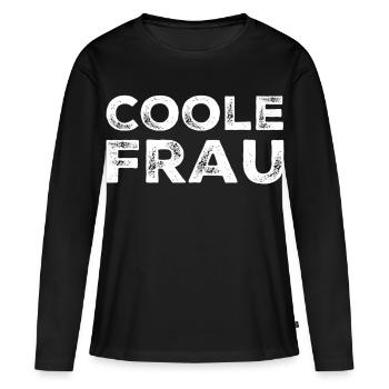 Cool woman - Women's Premium Organic Long Sleeve Shirt - black - Front - Julia (174cm)
