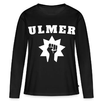 Ulmer - T-shirt manches longues Premium bio Femme - noir - Devant - Julia (174cm)