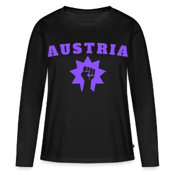 Vienne - T-shirt manches longues Premium bio Femme - noir - Devant - Julia (174cm)