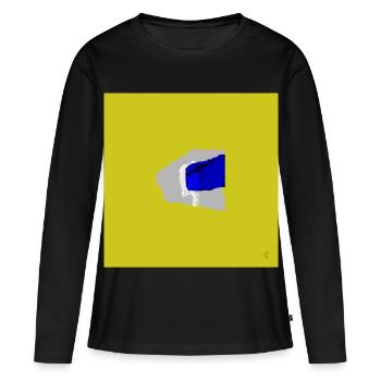 TEXTURA_DE_COLOR_#31 - T-shirt manches longues Premium bio Femme - noir - Devant - Julia (174cm)