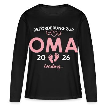 Grandma 2026 Pregnancy Announcement Mom - Women's Premium Organic Long Sleeve Shirt - black - Front - Julia (174cm)