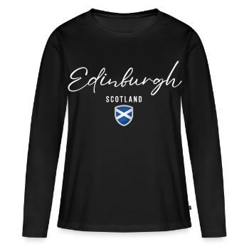 Édimbourg, Écosse, design élégant Édimbourg - T-shirt manches longues Premium bio Femme - noir - Devant - Julia (174cm)