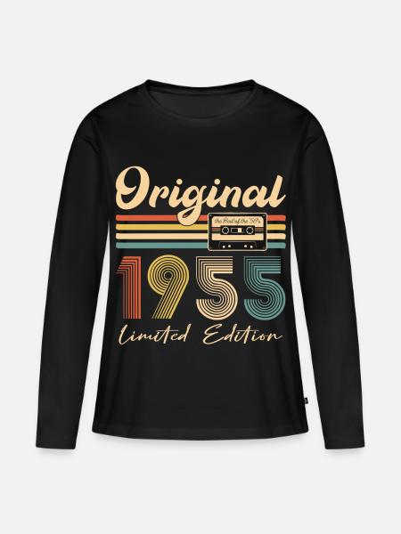 Original 1955 - Frauen Premium Bio Langarmshirt - Schwarz