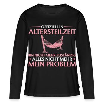 Partial retirement Farewell work colleague Early retirement - Women's Premium Organic Long Sleeve Shirt - black - Front - Julia (174cm)