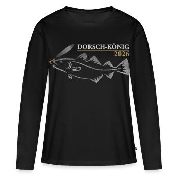 Cod King 2026 - Women's Premium Organic Long Sleeve Shirt - black - Front - Julia (174cm)
