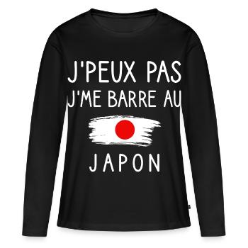 Ich kann nicht, ich bin Barre in Japan Humor Reisen - Frauen Premium Bio Langarmshirt - Schwarz - Vorne - Julia (174cm)
