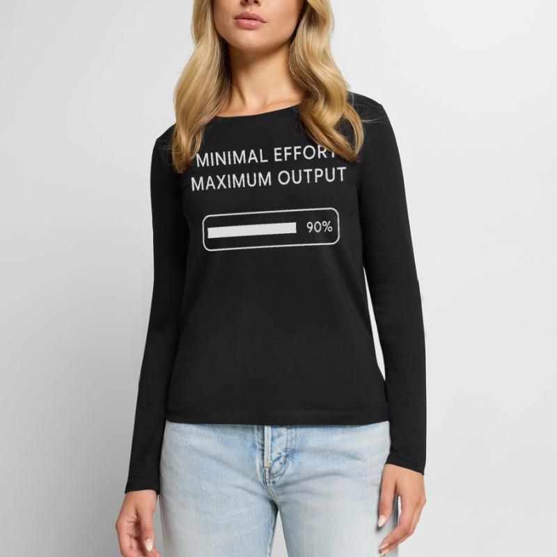 Minimum effort Maximum output Progress Women's Premium Organic Long Sleeve Shirt