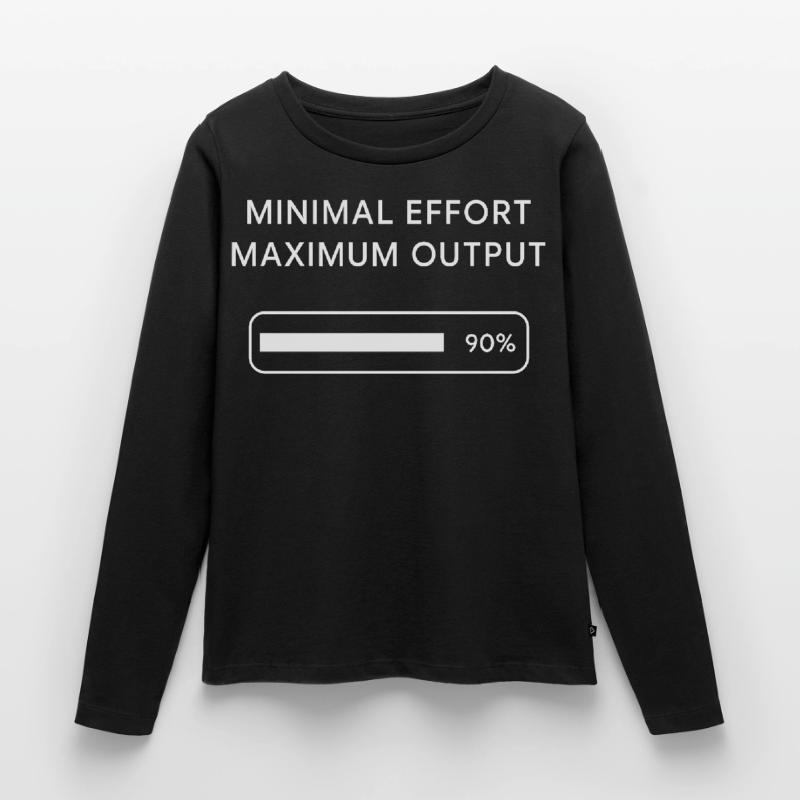 Minimum effort Maximum output Progress Women's Premium Organic Long Sleeve Shirt