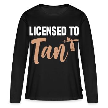Spray Tan Technician Professionals Kit Spray Tan - T-shirt manches longues Premium bio Femme - noir - Devant - Julia (174cm)