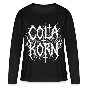 Cola Korn Black Metal - T-shirt manches longues Premium bio Femme - noir - Devant - Julia (174cm)