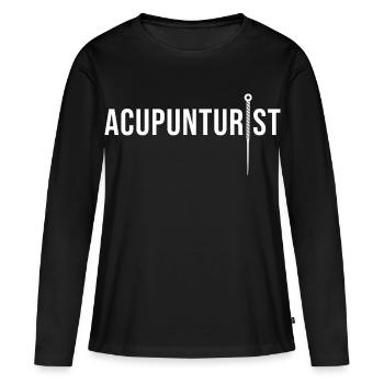 Autorité spécialisée en arts de guérison de précision de la MTC - T-shirt manches longues Premium bio Femme - noir - Devant - Julia (174cm)