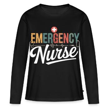 Emergency Nurse Emergency Design - Women's Premium Organic Long Sleeve Shirt - black - Front - Julia (174cm)