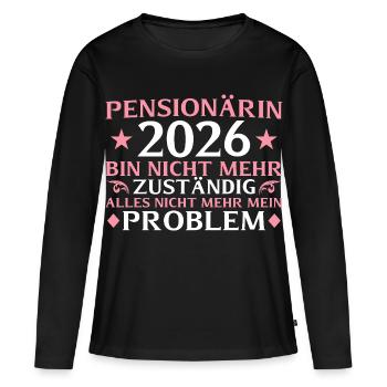 Pension Abschied 2026 Kollegin - Pensionärin - Frauen Premium Bio Langarmshirt - Schwarz - Vorne - Julia (174cm)