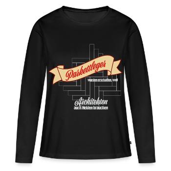 Parquet layer - Women's Premium Organic Long Sleeve Shirt - black - Front - Julia (174cm)