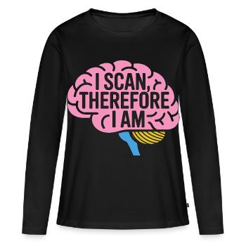 Technicien IRM Je fais un scanner donc je suis radiologue - T-shirt manches longues Premium bio Femme - noir - Devant - Julia (174cm)