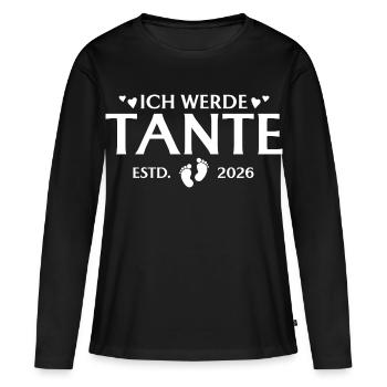 I'm going to be an aunt 2026 pregnancy announcement - Women's Premium Organic Long Sleeve Shirt - black - Front - Julia (174cm)