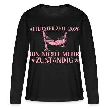 Partial retirement 2026 - No longer responsible - Women's Premium Organic Long Sleeve Shirt - black - Front - Julia (174cm)