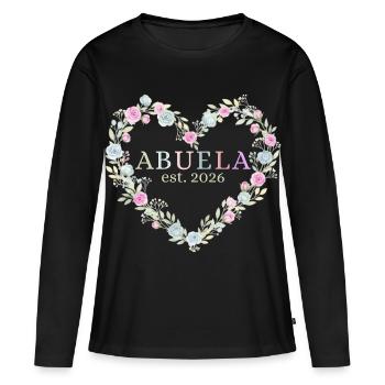 Sie ist Großmutter. 2026 Geschenk für Großmütter - Frauen Premium Bio Langarmshirt - Schwarz - Vorne - Julia (174cm)