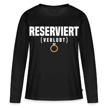 fiancé - T-shirt manches longues Premium bio Femme - noir - Devant - Julia (174cm)