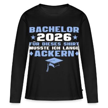 Examen de licence réussi Licence 2026 - T-shirt manches longues Premium bio Femme - noir - Devant - Julia (174cm)