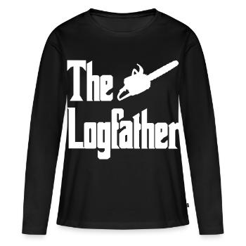 Parodie de l’icône du bûcheron - T-shirt manches longues Premium bio Femme - noir - Devant - Julia (174cm)